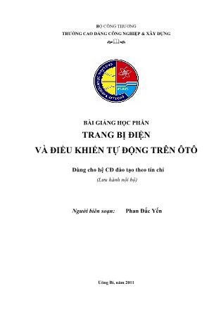 Giáo trình Trang bị điện và điều khiển tự động trên ô tô