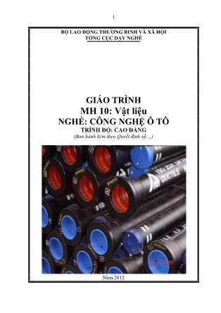 Giáo trình Vật liệu - Công nghệ ô tô