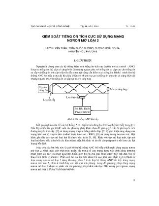 Kiểm soát tiếng ồn tích cực sử dụng mạng nơron mờ loại 2