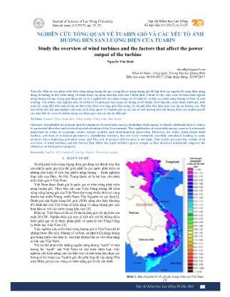 Nghiên cứu tổng quan về tuabin gió và các yếu tố ảnh hưởng đến sản lượng điện của tuabin