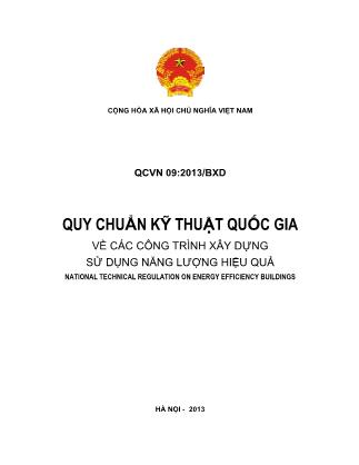 Quy chuẩn kỹ thuật quốc gia về các công trình xây dựng sử dụng năng lượng hiệu quả