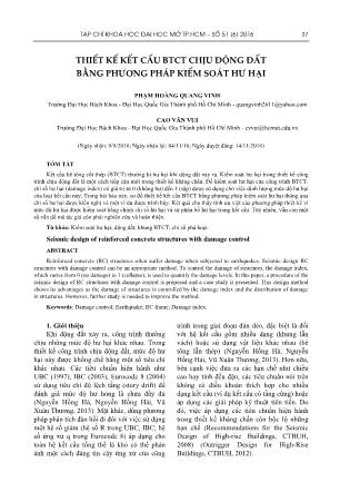 Thiết kế kết cấu bê tông cốt thép chịu động đất bằng phương pháp kiểm soát hư hại