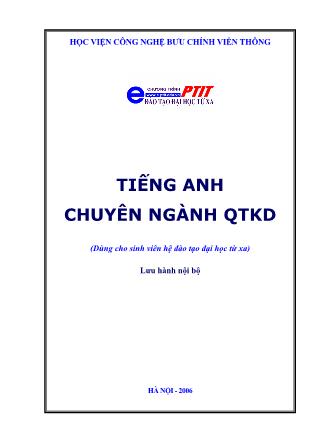 Tiếng Anh chuyên ngành môn Quản trị kinh doanh