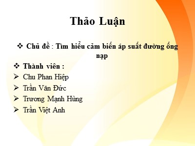 Tiểu luận Tìm hiểu cảm biến áp suất đường ống nạp