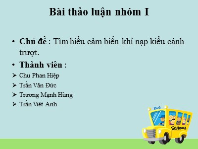 Tiểu luận Tìm hiểu cảm biến khí nạp kiểu cánh trượt