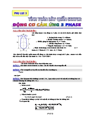 Tính toán dây quấn Stator động cơ cảm ứng 3 phase