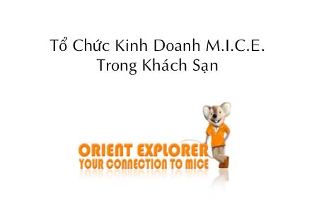 Tổ chức kinh doanh M.I.C.E trong khách sạn