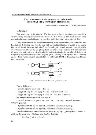 Ứng dụng bộ biến đổi PWM trong điều khiển công suất giữa các nguồn điện cục bộ