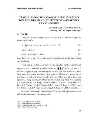 Về một phương trình sóng phi tuyến liên kết với điều kiện biên Dirichlet: Sự tồn tại và khai triển tiệm của nghiệm