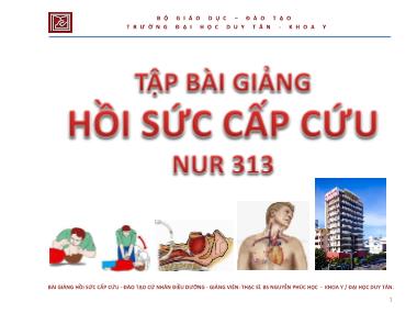 Bài giảng Hồi sức cấp cứu