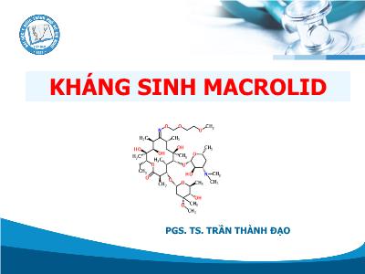 Bài giảng Kháng sinh macrolid