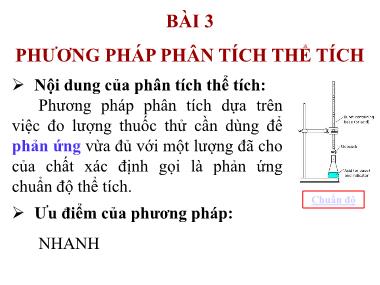 Bài giảng Phương pháp phân tích thể tích