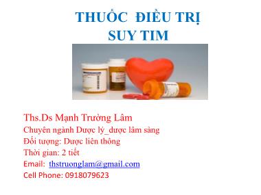 Bài giảng Thuốc điều trị suy tim