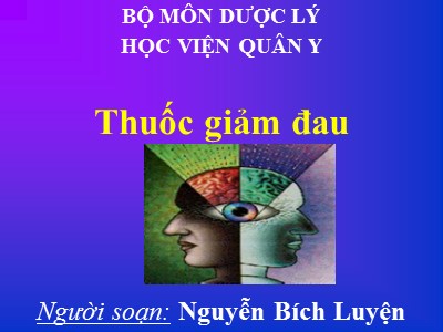 Bài giảng Thuốc giảm đau - Nguyễn Bích Luyện