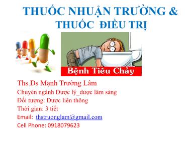 Bài giảng Thuốc nhuận trường và thuốc điều trị