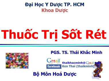 Bài giảng Thuốc trị sốt rét