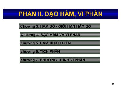 Bài giảng Toán kinh tế 1 - Chương 3: Đạo hàm, vi phân - Nguyễn Ngọc Lam