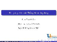 Bài giảng Xác suất thống kê và ứng dụng - Chương 1: Thống kê - Phan Thanh Hồng