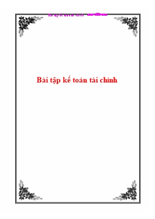 Bài tập Kế toán tài chính 1