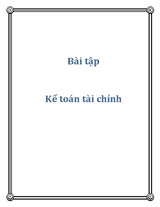 Bài tập môn Kế toán tài chính