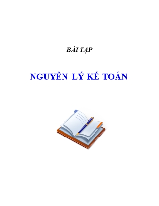 Bài tập Nguyên lý kế toán