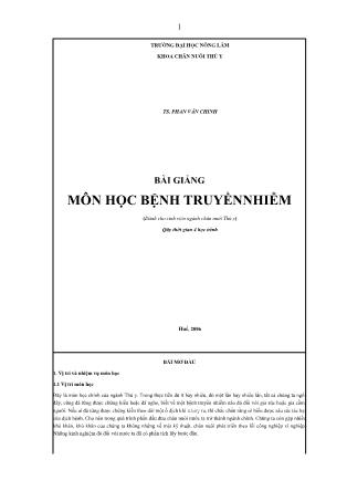 Giáo trình Bệnh truyền nhiễm