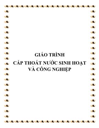 Giáo trình Cấp thoát nước sinh hoạt và công nghiệp