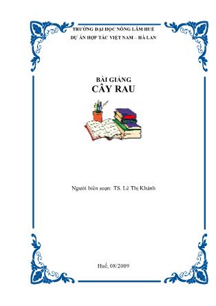 Giáo trình Cây rau