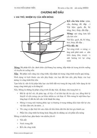 Giáo trình Cơ học đất, nền móng