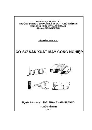 Giáo trình Cơ sở sản xuất may công nghiệp