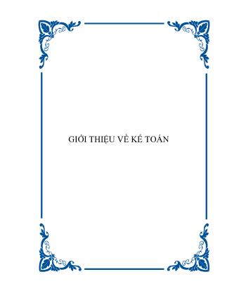 Giáo trình Giới thiệu về kế toán