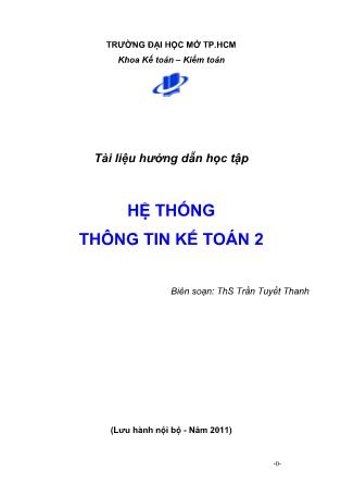 Giáo trình Hệ thống thông tin kế toán 2