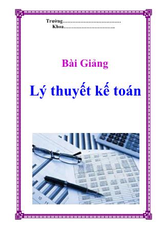 Giáo trình Lý thuyết kế toán