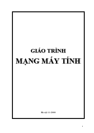 Giáo trình Mạng máy tính (Bản đẹp)