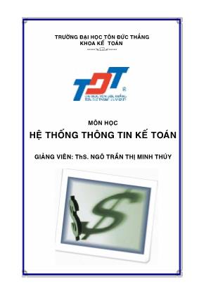 Giáo trình môn Hệ thống thông tin kế toán