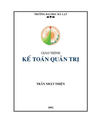 Giáo trình môn học Kế toán quản trị