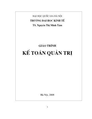 Giáo trình môn Kế toán quản trị