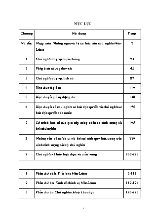 Giáo trình môn Những nguyên lý cơ bản của chủ nghĩa Mác - Lênin