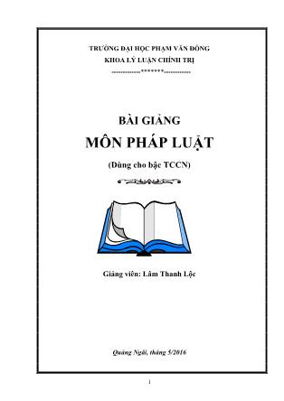 Giáo trình môn Pháp luật