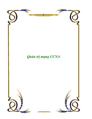 Giáo trình Quản trị mạng CCNA