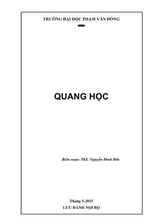 Giáo trình Quang học