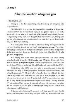 Giáo trình Sinh học phân tử - Chương 3: Cấu trúc và chức năng của gen