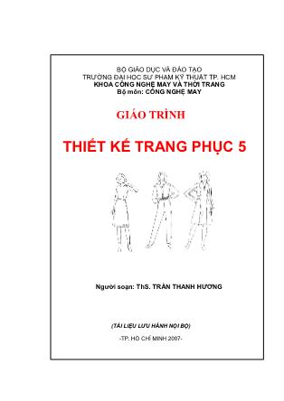 Giáo trình Thiết kế trang phục 5