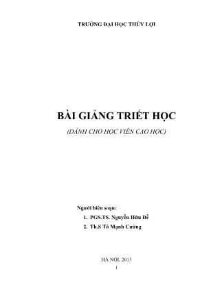 Giáo trình Triết học