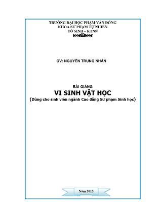 Giáo trình Vi sinh vật học