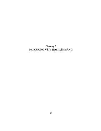 Giáo trình Y học lâm sàng (Phần 1)