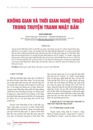 Không gian và thời gian nghệ thuật trong truyện tranh Nhật Bản