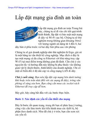 Lắp đặt mạng gia đình an toàn