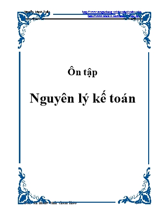 Ôn tập Nguyên lý kế toán