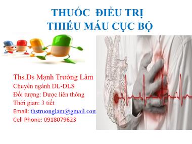 Thuốc điều trị thiếu máu cục bộ